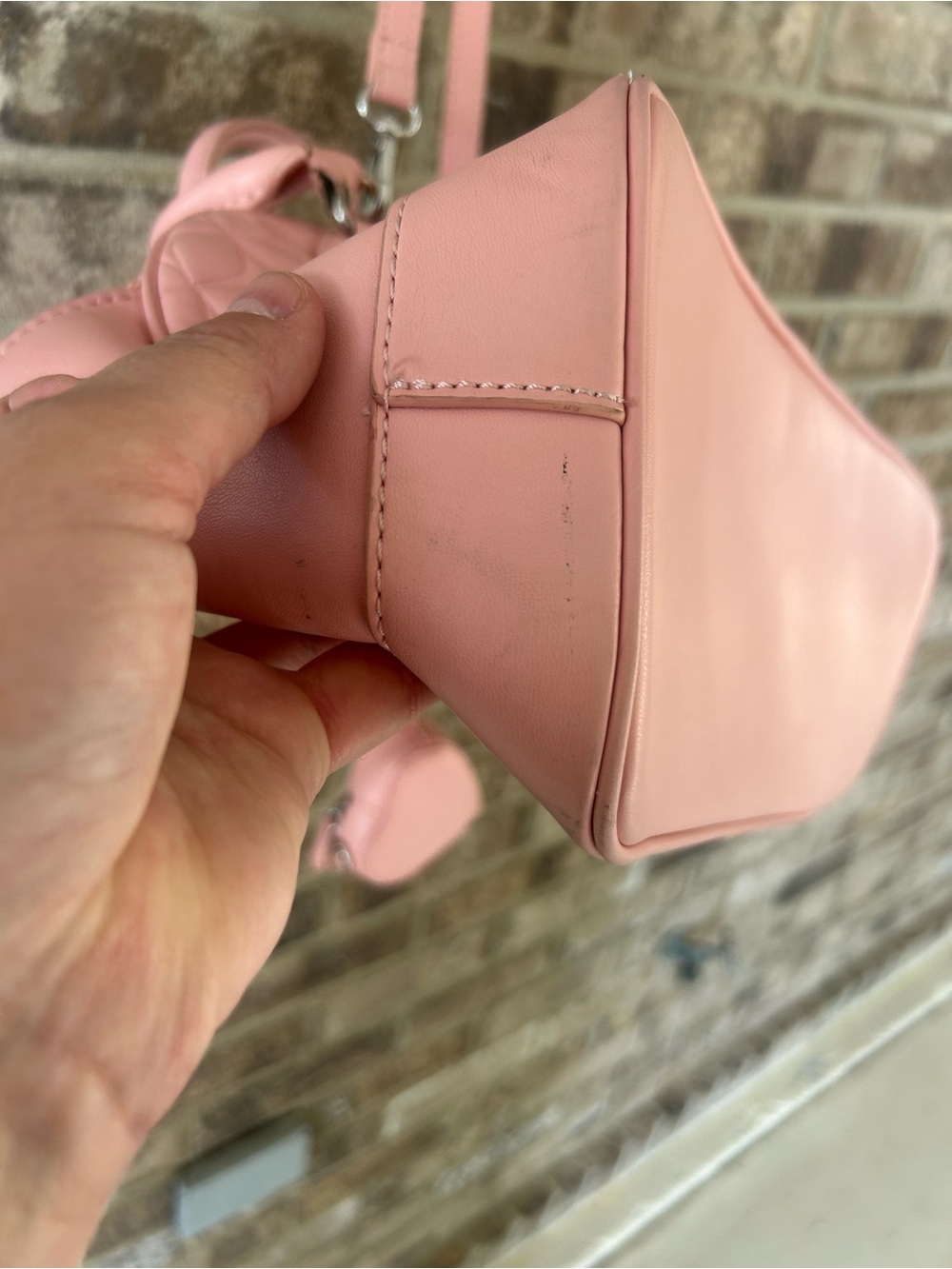 Paris Hilton Pink Satchel Bowler Bag w/ Heart Coin Purse Charm Y2K Barbiecore - Picture 5 of 16